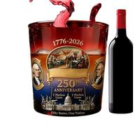 Generisch Verre commémoratif pour le 250e anniversaire des États-Unis avec l'inscription « We The People », pour le bourbon et le vin | Père patriotique amateur d'histoire