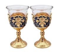 Generisch Verres à eau Gllas colorés - Verres à vin en relief rétro style palais | Vaisselle royale élégante pour la maison, le bureau, la cuisine, les mariages, les fêtes