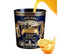 Generisch Verres à Whisky pour Hommes | Amérique 250e Verrerie Anniversaire - Verres à Whisky Collectionneurs | pour Père Hommes Mari Barman Collectionneur Fête Bar Maison Restaurant Hôtel Club