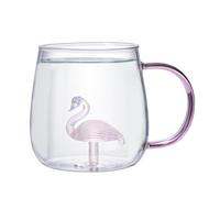 Generisch Verres mignons | Gobelet transparent en verre borosilicate de 380 ml | Verres résistants à la chaleur pour bars, cafés, de dessin animé pour boissons froides et chaudes