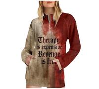 Generisch Veste à capuche gothique pour femme avec motif plaie sanglante Pull doux et ample pour l'hiver Costume d'automne d'Halloween, Sweat à capuche B6 multicolore, XXL