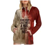 Generisch Veste à capuche gothique pour femme avec motif plaie sanglante Pull doux et ample pour l'hiver Costume d'automne d'Halloween, Sweat à capuche B5 multicolore, L