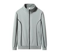Generisch Veste de loisirs légère pour les sports de plein air avec fermeture éclair comme protection contre le vent - Manteau sweat confortable idéal pour la course et la randonnée en hiver, gris, XL