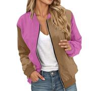 Generisch Veste de sport décontractée à manches longues et courtes pour homme avec coupe ample et fermeture éclair et design bloc de couleur pour les activités de plein air, le travail et la vie