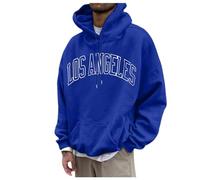 Generisch Veste de survêtement pour homme - Loisirs - Impression numérique 3D - Sweat à capuche à manches longues - Haut aujourd'hui, bleu, S
