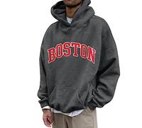 Generisch Veste de survêtement pour hommes décontracté Sweat à capuche personnalisé Manteau imprimé pour homme Offres quotidiennes Aujourd'hui, gris, 3XL