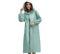 Generisch Veste décontractée imperméable et légère pour femme avec fermeture éclair et capuche coupe-vent manteau d'extérieur pour le printemps et l'automne pour un usage quotidien Manteau pour femme