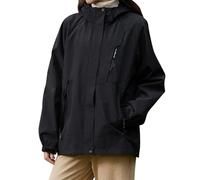 Generisch Veste demi-saison pour femme printemps et automne camouflage extérieur coupe-vent et alpinisme léger et respirant grande taille veste de sport à manches longues, Noir , XL