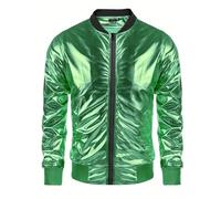 Generisch Veste demi-saison pour homme - Paillettes - Veste d'été - Veste basique confortable - Veste softshell fine - Couleur unie - Veste de sport pour le sport et le quotidien, vert, M