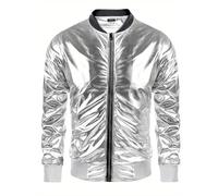 Generisch Veste demi-saison pour homme - Paillettes - Veste d'été - Veste basique confortable - Veste softshell fine - Couleur unie - Veste de sport pour le sport et le quotidien, Blanc., XL