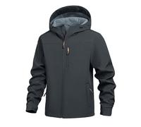 Generisch Veste demi-saison pour homme - Veste de randonnée imperméable et respirante - Veste softshell avec capuche doublée - Veste fonctionnelle confortable - Convient pour l'automne, l'hiver, la