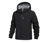 Generisch Veste demi-saison pour homme - Veste de randonnée imperméable et respirante - Veste softshell avec capuche doublée - Veste fonctionnelle confortable - Convient pour l'automne, l'hiver, la