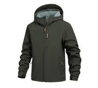 Generisch Veste demi-saison pour homme - Veste de randonnée imperméable et respirante - Veste softshell avec capuche doublée - Veste fonctionnelle confortable - Convient pour l'automne, l'hiver, la