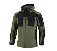 Generisch Veste d'hiver chaude doublée en polaire pour homme, manteau à manches longues pour les loisirs, l'équitation, la randonnée, le quotidien, Noir , M