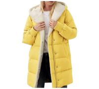 Generisch Veste d'hiver chaude pour femme - Longue doublure chaude - Élégante veste d'hiver avec fermeture éclair - Grandes tailles - Décontractée et confortable - Veste en polaire épaisse