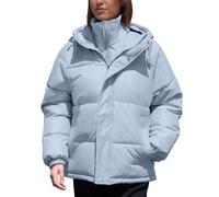 Generisch Veste d'hiver élégante pour femme avec look deux pièces pour un froid extrême, idéale comme veste mi-saison avec confort respirant, confort léger et qualité polyester durable, bleu, L