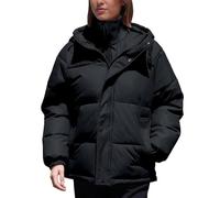Generisch Veste d'hiver élégante pour femme avec look deux pièces pour un froid extrême, idéale comme veste mi-saison avec confort respirant, confort léger et qualité polyester durable, Noir , S