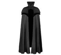 Generisch veste d'hiver homme veste blouson homme robe rétro médiévale punk rétro veste rétro col punk rétro manteau pasteurs col bouton manteau, Noir , taille unique