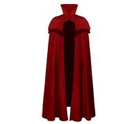 Generisch veste d'hiver homme veste blouson homme robe rétro médiévale punk rétro veste rétro col punk rétro manteau pasteurs col bouton manteau, rouge, taille unique