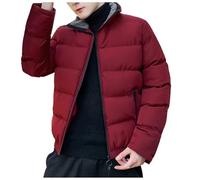 Generisch Veste d'hiver matelassée pour homme Duffle Coat Mode Manteau d'hiver Doudoune Hauts Garçon Vestes de transition Épais Trench Mode Veste de motard Veste polaire 2025 Veste en coton Veste de