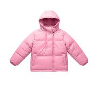 Generisch Veste d'hiver pour adolescentes et filles - Manteaux d'hiver avec capuche - Parka unie - Veste matelassée - Couleur unie - Doudoune avec poche poitrine - Vêtement d'extérieur court - Manteau