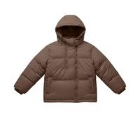 Generisch Veste d'hiver pour adolescentes et filles - Manteaux d'hiver avec capuche - Parka unie - Veste matelassée - Couleur unie - Doudoune avec poche poitrine - Vêtement d'extérieur court - Manteau