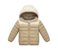 Generisch Veste d'hiver pour fille - Doudoune d'hiver avec capuche - Couleur unie - Longueur genou - Vêtement d'extérieur coupe-vent et chaud - Veste demi-saison pour fille - Doudoune noire courte