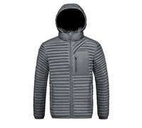 Generisch Veste d'hiver pour homme à manches longues et chaude - Veste décontractée surdimensionnée avec capuche amovible - Veste d'extérieur légère - Veste matelassée élégante pour les promenades et