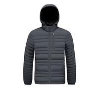Generisch Veste d'hiver pour homme - Manches longues - Chaude - Décontractée - Avec capuche amovible - Pour l'automne et l'hiver - Veste légère matelassée élégante pour les promenades et le quotidien