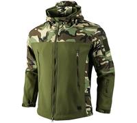 Generisch Veste d'hiver pour homme - Veste de loisirs - Skin Softshell chaude - Coupe-vent - Respirante - Veste d'extérieur - Manteau à capuche pour le quotidien en hiver, GN1., M