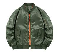 Generisch Veste d'hiver pour homme - Veste de loisirs - Veste blouson pour homme - Printemps et loisirs - Col montant - Air Force No.1 MA 1 - Veste de pilote, GN1., 3XL