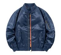 Generisch Veste d'hiver pour homme - Veste de loisirs - Veste blouson pour homme - Printemps et loisirs - Col montant - Air Force No.1 MA 1 - Veste de pilote, BU1, XL