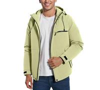 Generisch Veste d'hiver pour homme - Veste de ski et de snowboard - Imperméable - Coupe-vent - Avec capuche et fermeture éclair - Veste d'extérieur chaude - Mode confortable - Veste fonctionnelle