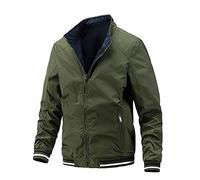 Generisch Veste d'hiver pour homme - Veste d'hiver sur les côtés décontractés - Poches pour homme - Chemisier - Manteaux pour homme, vert, M