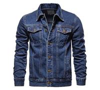 Generisch Veste en jean western doublée pour homme au design avec rembourrage chaud, coupe classique pour une mode décontractée élégante, Bu2, 3XL