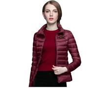 Generisch Veste en laine pour femme - Sans manteau d'hiver coupe-vent avec isolation recyclée - Manteau d'hiver court et étroit avec duvet de canard blanc chaud - Gants pour propriétaires de chien