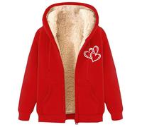 Generisch Veste en peluche pour femme avec poches - Sweat à capuche - Manches longues - Chaud - Manteau d'automne - Fermeture éclair intégrale - Veste de mi-saison décontractée - Pour adolescentes et