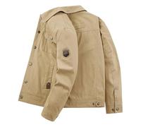 Generisch Veste en toile robuste pour homme de style militaire - Veste de combat classique pour la transition et les loisirs - Veste de travail en coton avec de nombreuses poches