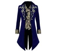 Generisch Veste frack gothique robe de soirée style vêtements, bleu, M