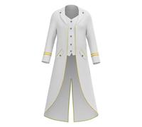Generisch Veste gothique pour homme - Veste de frack steampunk victorien - Costume de carnaval victorien - Cosplay - Smoking médiéval - Jupe de marche - Manteau tendance - Couleur unie - Vêtement de