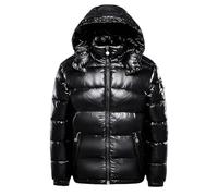 Generisch Veste matelassée pour femmes avec capuche, doudoune brillante imperméable pour femmes Veste d'hiver duveteuse Veste matelassée rembourrée Veste neige épaisse à capuche Tailles grandes Thermo