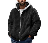 Generisch Veste polaire à bloc de couleurs pour homme - Sweat à capuche avec fermeture éclair - Chaude à manches longues - Pour la vie quotidienne, les loisirs, l'hiver, l'extérieur, le sport