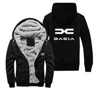 Generisch Veste polaire à capuche Dac_ia pour homme épaisse et chaude protection contre le froid pour le jogging et les sports de plein air automne-hiver1, Noir , 5XL