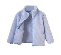 Generisch Veste polaire avec fermeture éclair intégrale pour filles et tout-petits, bleu clair, 12-18 mois
