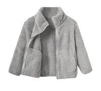 Generisch Veste polaire avec fermeture éclair intégrale pour filles et tout-petits, gris, 12-18 mois