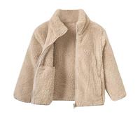 Generisch Veste polaire avec fermeture éclair intégrale pour filles et tout-petits, kaki, 11-13 ans