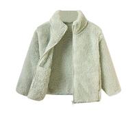 Generisch Veste polaire avec fermeture éclair intégrale pour filles et tout-petits, Vert clair., 11-13 ans