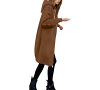 Generisch Veste polaire légère pour femme avec fermeture éclair pour un confort thermique optimal lors des activités quotidiennes, marron, 4XL