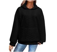 Generisch Veste polaire longue pour femme avec capuche, t-shirt à manches longues, pull en coton pour femme, sweat à capuche Hilfiger Sweat-shirt zippé intégral, coupe ajustée, chemisier confortable