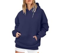 Generisch Veste polaire pour femme - Long - Avec capuche - Manches longues - En coton - Fermeture éclair - Pour les loisirs - Col montant - Sprotshit - Automne - Hiver - Chemisier avec poches - Sans